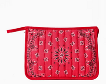 Load image into Gallery viewer, Bandana Print Pouch in Beau Red