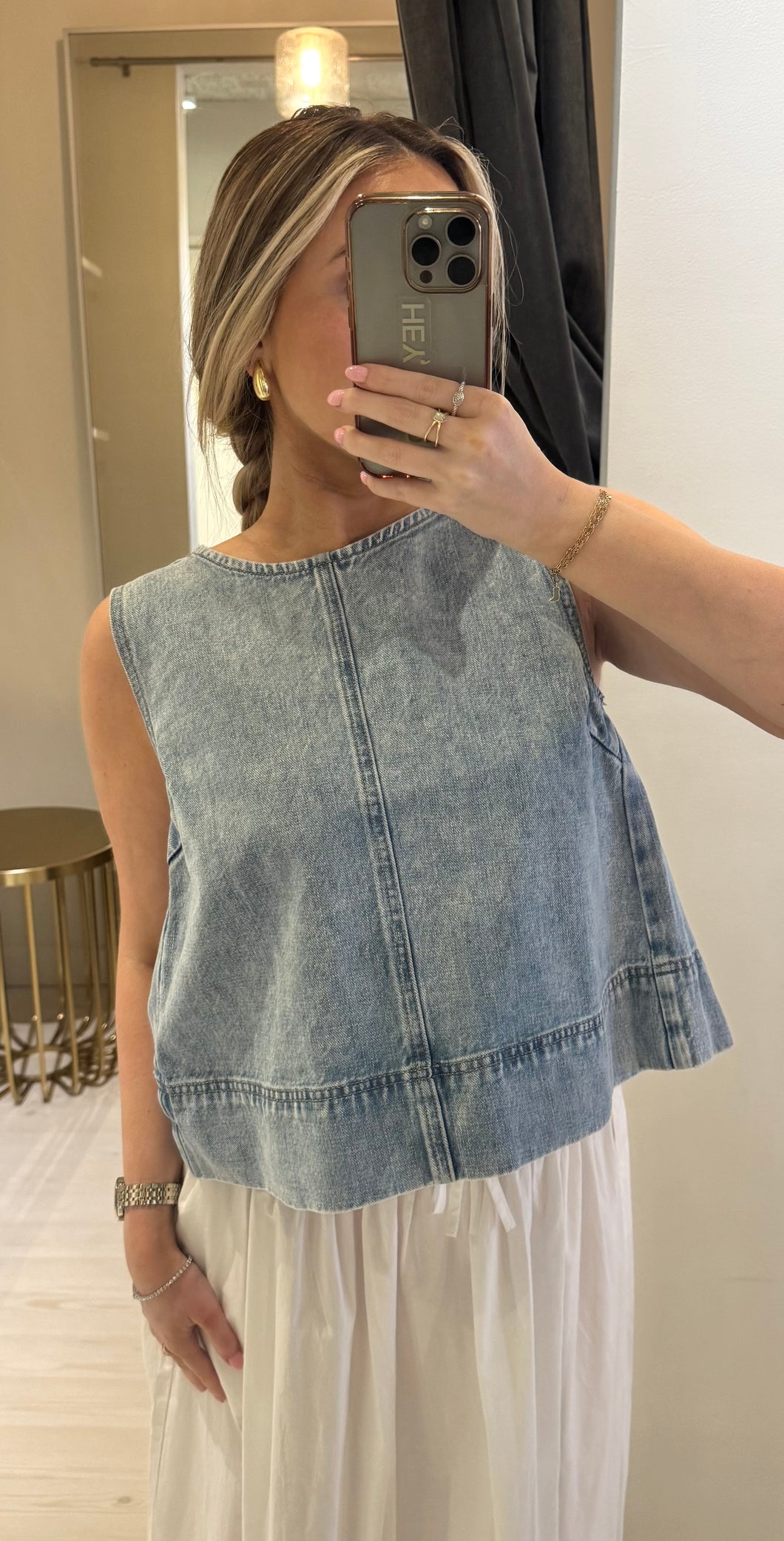 Rue Denim Swing Shirt