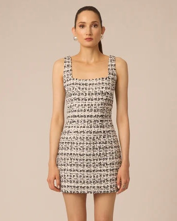 GF Elowen Tweed Mini Dress with Pearls