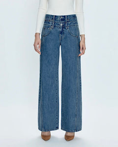 Caleb Hi Rise Stacked Waist Jean in Echo