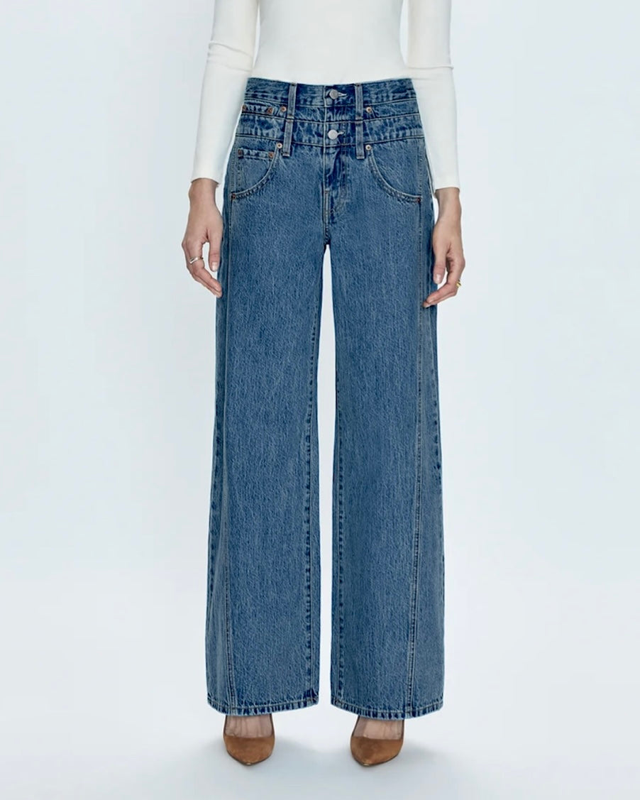 Caleb Hi Rise Stacked Waist Jean in Echo