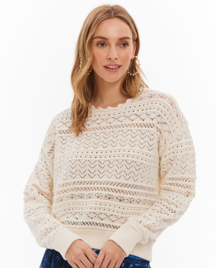 Monroe Pontelle Sweater in Ivory