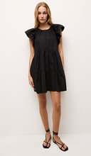 Load image into Gallery viewer, Kara Flutter Sleeve Dress in Black
