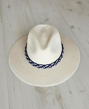 Load image into Gallery viewer, Palm Hat- Navy &amp; White
