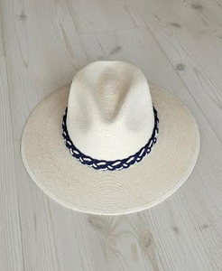 Palm Hat- Navy & White