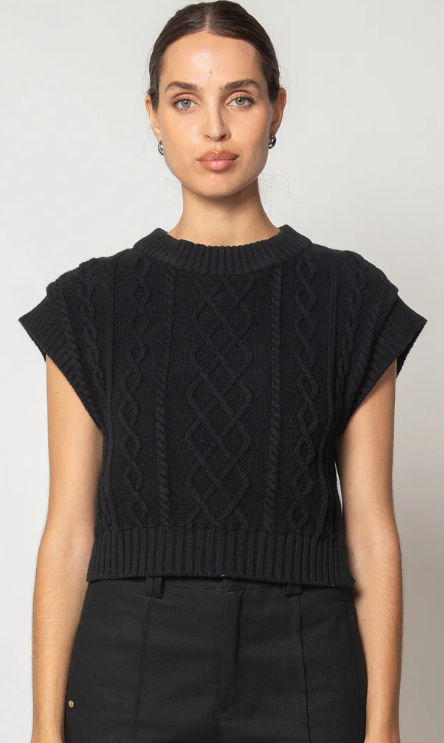 Gigi Sweater Vest in Black