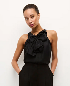 Indira Chiffon Top in Black