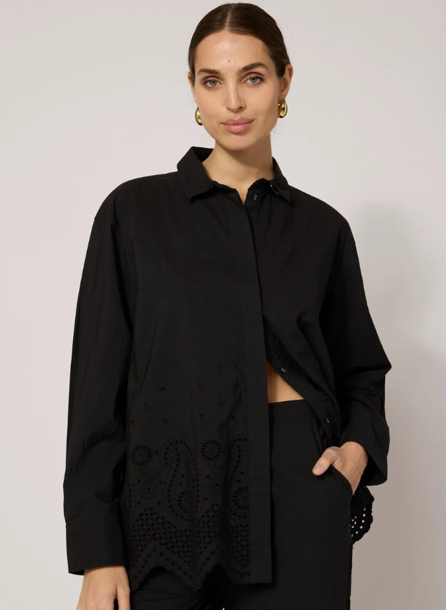 Trisha L/S Top in Black