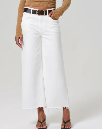 Lyra Wide Leg Crop in Soft White