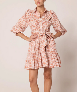 Gloria Mini Dress in Bellini Print