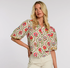 Edie Floral Top in Teardrop