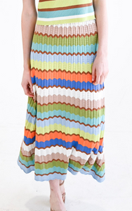 Eyelet Stripe Skirt