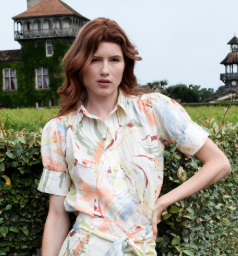 Everything Top SS in Peach Watercolor
