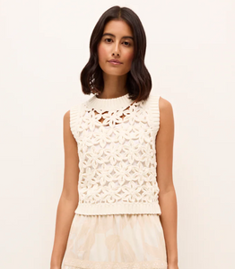 Thea Shell Top in Ecru