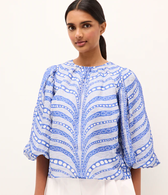 Harly Printed Top in Ripple