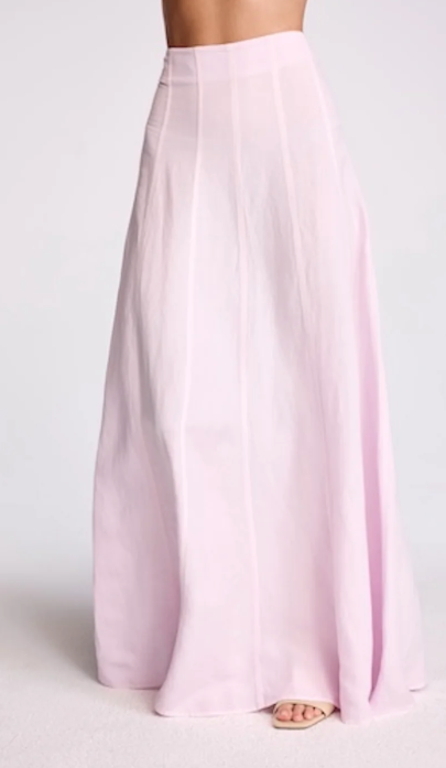 Serafina Linen Skirt in Lavender