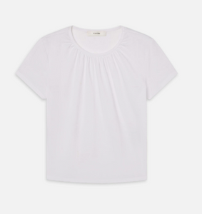 The Gathered Tee in White