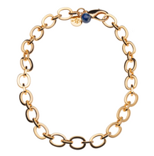 Load image into Gallery viewer, Chunky Link Chain with Lapis Bead
