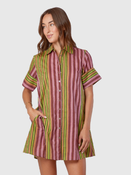 Dock SS Dress in Allegra Stripe