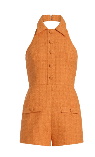 Archer Halter Playsuit in Orange