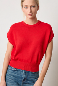 Wedge Sweater in Scarlet