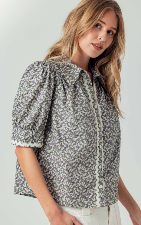 Su2539139 Zinnia Print Klariza Shirt
