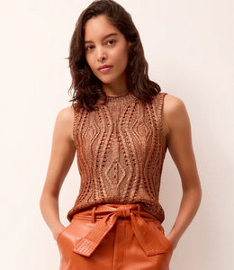 MO McGuire Metallic Top in Copper