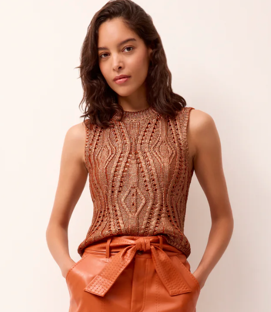 MO McGuire Metallic Top in Copper