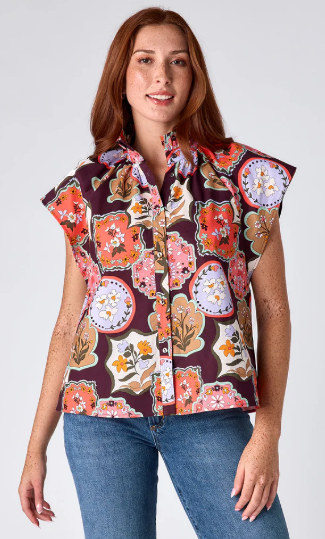 Cr Billie Blouse in Stamp
