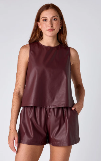 Cr Alma Cropped Tank in Fig