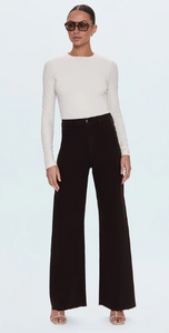 Penny Hi Rise Wide Leg Jean in Mocha