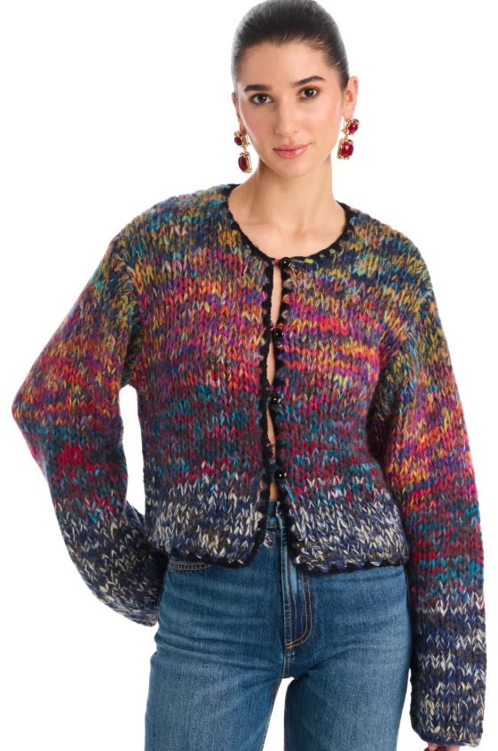 A325s41117 Dora Ombre Cardigan in Rainbow