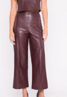 RR1364 Vegan Straight Leg Pant in Oxblood