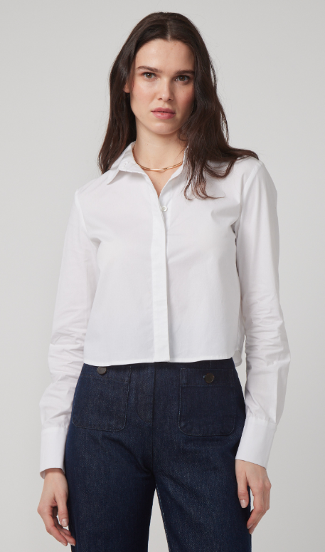 Gf393cps Madilyn Cropped Blouse in White