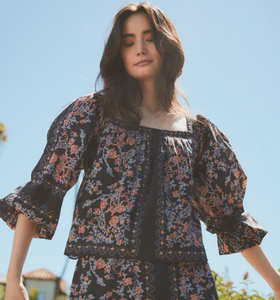 Cm25fa101255 Lucille Blouse in Dark La Ramos