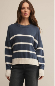 Jordane Striped Sweater in Storm Cloud