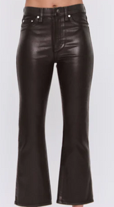 Lennon Hi Rise Crop Jean in Coated Mocha