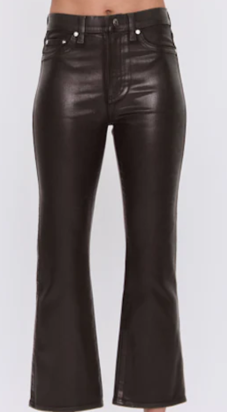 Lennon Hi Rise Crop Jean in Coated Mocha