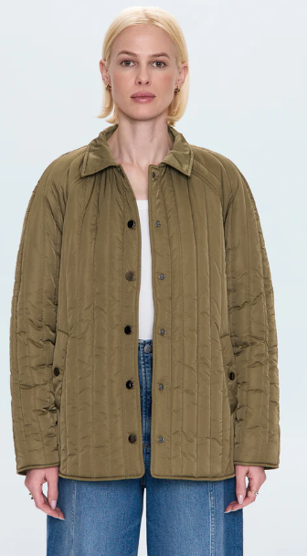 Sawyer Quilted Barn Jacket in Olive