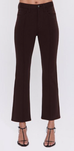Saskia Hi Rise Ankle Boot Pant in Mocha