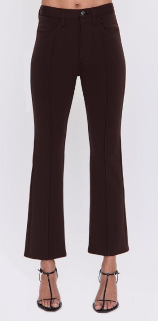 Saskia Hi Rise Ankle Boot Pant in Mocha