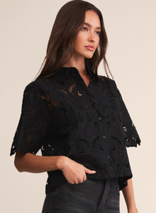 Midnight Lace Top in Black