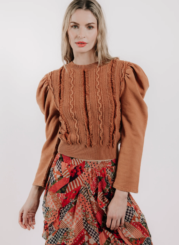 Liv Knit Pullover in Caramel