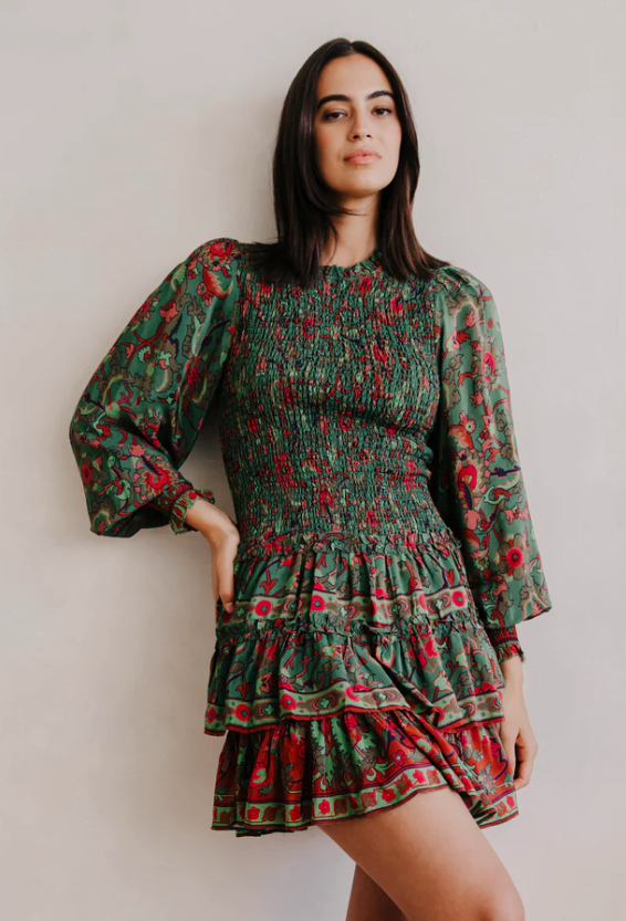 Yolanda Mini Dress in Helena Print