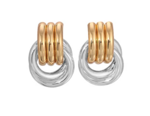 HM Baby Knot Mixed Metal Earring in Gold/Silver