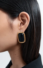 Load image into Gallery viewer, HM Ribbon Earring in Black/Gold
