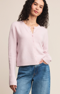 ZS Medina Crewneck Cardigan in Washed Pink