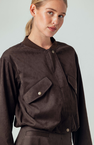 SU Suede Lyra Jacket in Espresso