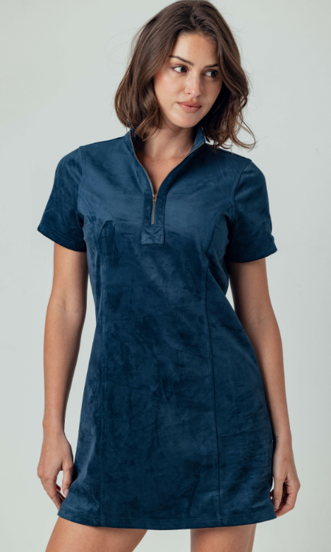 SU Annais Suede Dress in Midnight