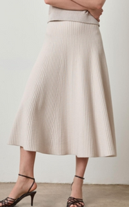 Lppa3209 Flared Knit Skirt in Mist